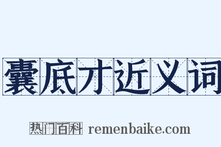 囊底才近义词是什么意思的图片